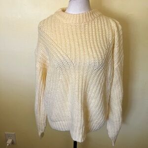 A New Day Women’s Cozy Pale Yellow Knit Sweater Size Small